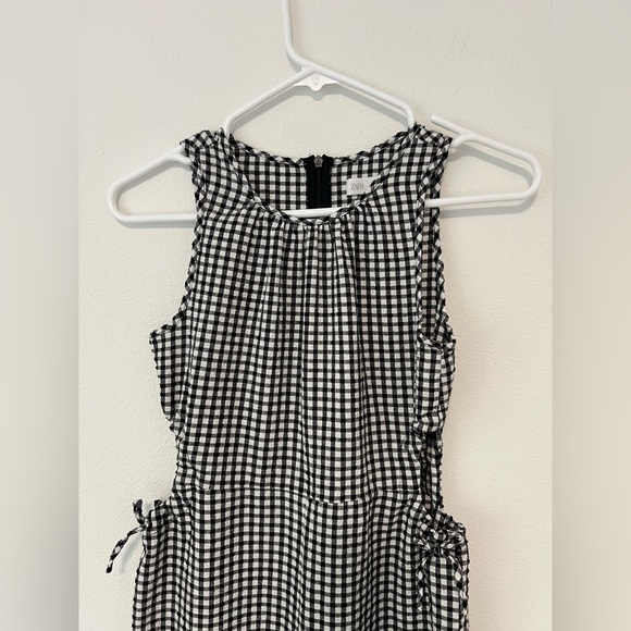 Zara Kids Textured Gingham Jumpsuit - Picture 2 of 10